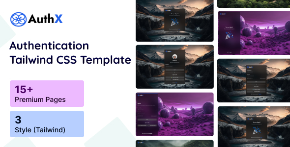 AuthX - Auth Pages Tailwind CSS 3 HTML Template - CodeCanyon Item for Sale
