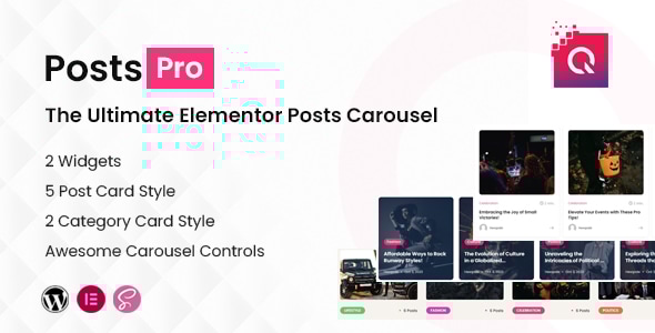 PostsPro - Elementor Posts Carousel - CodeCanyon Item for Sale