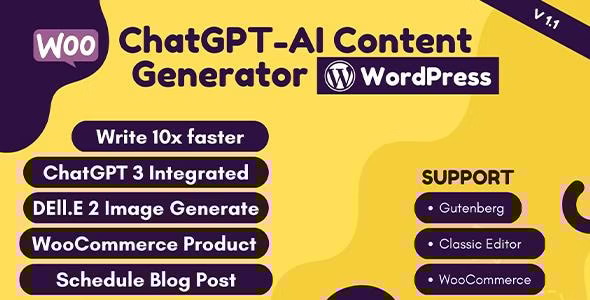 ChatGPT-AI Content Generator WordPress - CodeCanyon Item for Sale
