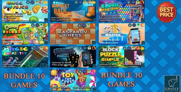 Bundle 10 games (Admob + GDPR + Android Studio) - CodeCanyon Item for Sale