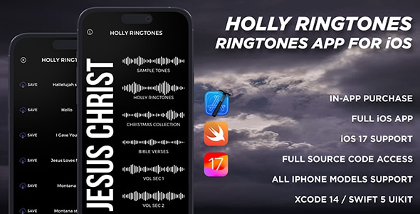 HollyRingTones App for iOS - Swift5, Full Source Code, In-App Purchase - CodeCanyon Item for Sale