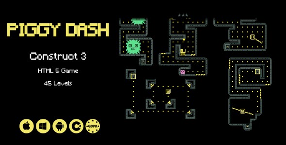 Piggy Dash - HTML5 Game (Construct 3) - CodeCanyon Item for Sale