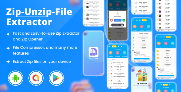 Zip Unzip files extractor - Zip Files Archiver - Zip File Reader - Unzip Archiver - Zip Maker - CodeCanyon Item for Sale
