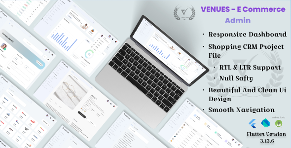 Venues-Flutter Admin Dashboard for E-Commerce - CodeCanyon Item for Sale