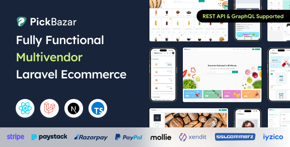 Pickbazar- Multivendor Laravel Ecommerce with React, Next Js, GraphQL & REST API - CodeCanyon Item for Sale