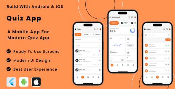 Quiz App - Online Modern Quiz App | Educational Flutter App | Android | iOS Mobile App Template - CodeCanyon Item for Sale