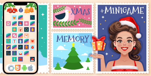 Christmas Memory - HTML5 Game, Construct 3 - CodeCanyon Item for Sale