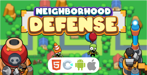 Neighborhood Defense - HTML 5 Game - Construct 3 - CodeCanyon Item for Sale