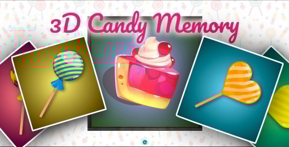 3D Candy Memory - Cross Platform Memory Game - CodeCanyon Item for Sale