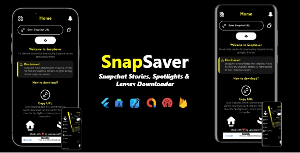SnapSaver - Snapchat Stories, Spotlights & Lenses Downloader | ADMOB, ONESIGNAL, FIREBASE - CodeCanyon Item for Sale