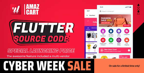 Flutter AmazCart - Ecommerce Flutter Source code for Android and iOS - CodeCanyon Item for Sale