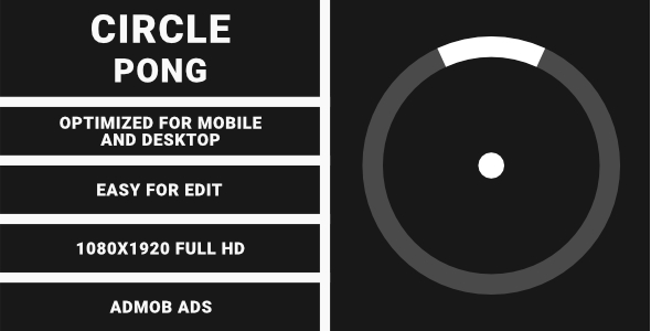 Circle Pong (HTML5 Game + Construct 3) - CodeCanyon Item for Sale