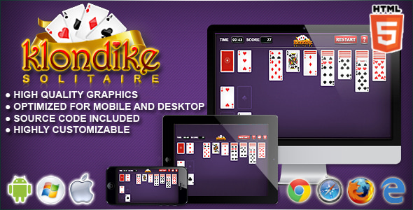 Klondike - HTML5 Solitaire Game - CodeCanyon Item for Sale
