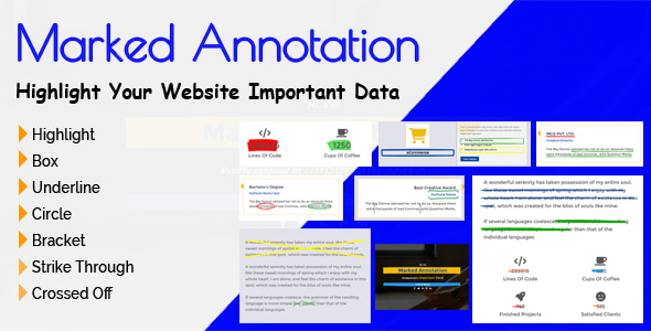 Marked Annotation - Highlight Your Website Important Data - CodeCanyon Item for Sale