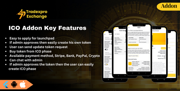 Tradexpro ICO - Initial Token Offering Mobile Addons - CodeCanyon Item for Sale