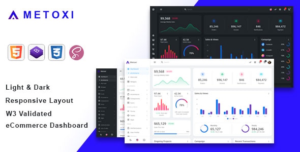Metoxi - Bootstrap 5 Admin Dashboard Template - CodeCanyon Item for Sale