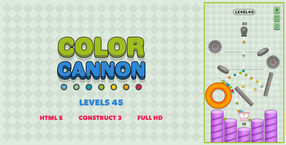 Color Cannon - HTML5 Game (Construct3) - CodeCanyon Item for Sale