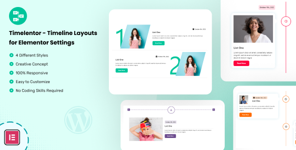 Timelentor – Timeline Layouts for Elementor - CodeCanyon Item for Sale