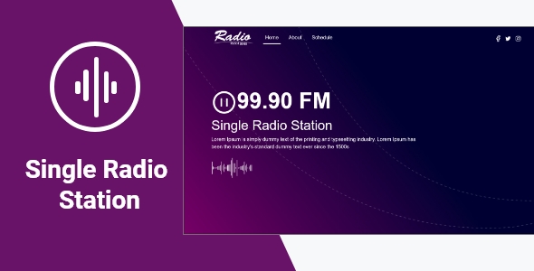 Single Internet Radio Station React Script - CodeCanyon Item for Sale