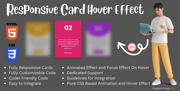 Animated Card With Hover Blur Effect (Only HTML + CSS) - CodeCanyon Item for Sale