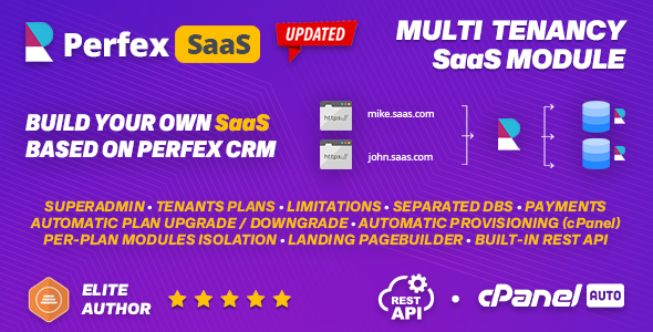 SaaS module for Perfex CRM - Multi Tenancy Support - CodeCanyon Item for Sale