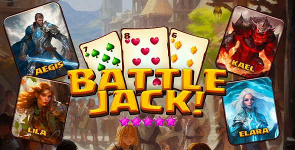 BATTLEJACK! 21 - HTML5 Game - Construct 3 - CodeCanyon Item for Sale