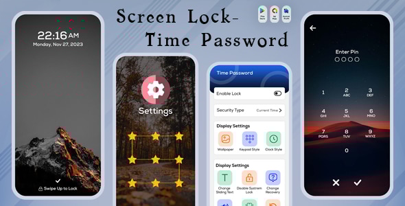 Timelock Screen - Time Password - Screen Lock - Time Passcode - Screen Locker - Live Time Password - CodeCanyon Item for Sale