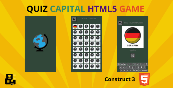 Quiz Capital Html5 Game - CodeCanyon Item for Sale