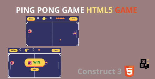 Ping pong html5 game - CodeCanyon Item for Sale