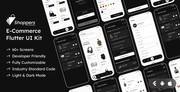 Shoppers Ecommerce Flutter UI Kit - CodeCanyon Item for Sale