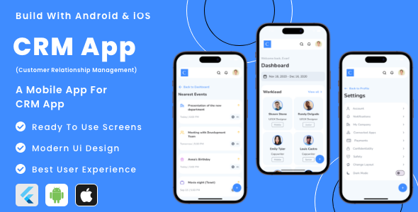 CRM App - Online Customer Relationship Management Flutter App | Android ...