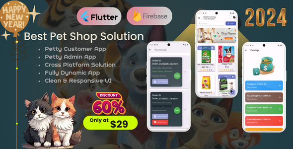 PawsHaven - Your Ultimate Pet Paradise eCommerce Solution | User & Admin App | Flutter & Firebase - CodeCanyon Item for Sale
