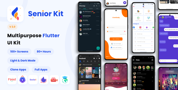 Senior Kit - Flutter UI kit - CodeCanyon Item for Sale
