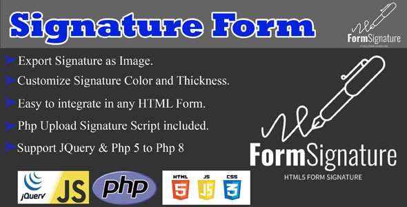 Form Signature HTML5 - CodeCanyon Item for Sale