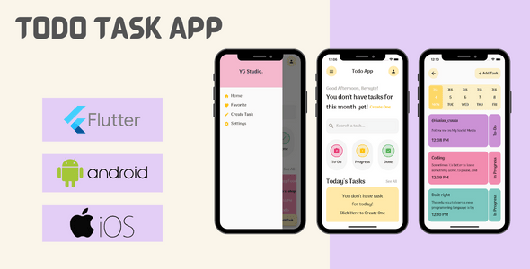 Flutter Todo Task App | SQLite with GetX | Android & iOS - CodeCanyon Item for Sale