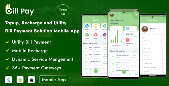 Bill Pay - Topup, Recharge And Utility Bill Payment Mobile App by bug