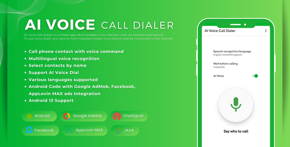 Android AI Voice Call Dialer - CodeCanyon Item for Sale