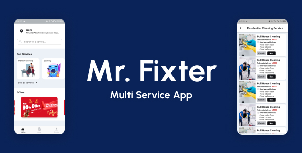 Mr. Fixter - Cross Platform Multi Service Flutter App - CodeCanyon Item for Sale