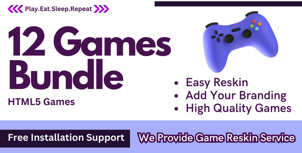 12 HTML5 Games Bundle - CodeCanyon Item for Sale
