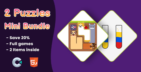 2 Puzzles Mini Bundle - HTML5 Game | Construct 3 - CodeCanyon Item for Sale