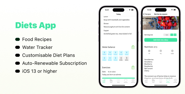 Diets App - CodeCanyon Item for Sale