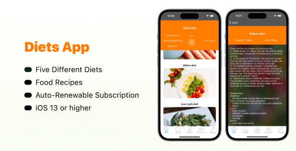 Free Diets App - CodeCanyon Item for Sale