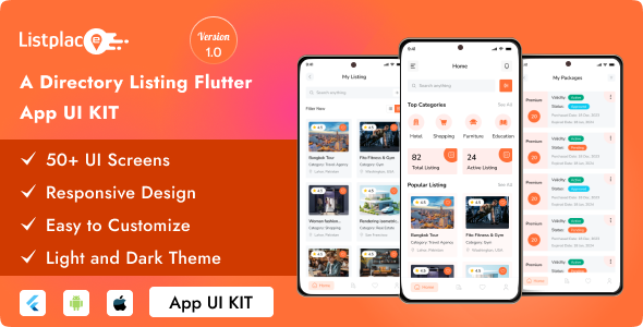 Listplace - A Directory Listing Flutter App Template (Android, iOS) - CodeCanyon Item for Sale