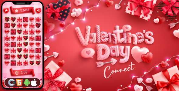 Valentine Connect - HTML5 Game, Construct 3 - CodeCanyon Item for Sale