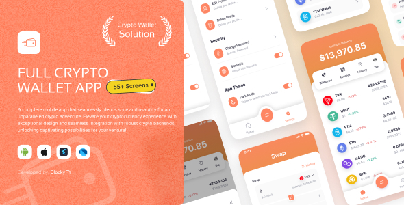 Ultimate Crypto and NFT Wallet Solution: Fully Functional Mobile App with Admin Panel - CodeCanyon Item for Sale
