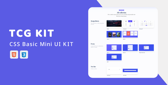 TCG KIT - CSS Basic Mini UI KIT - CodeCanyon Item for Sale