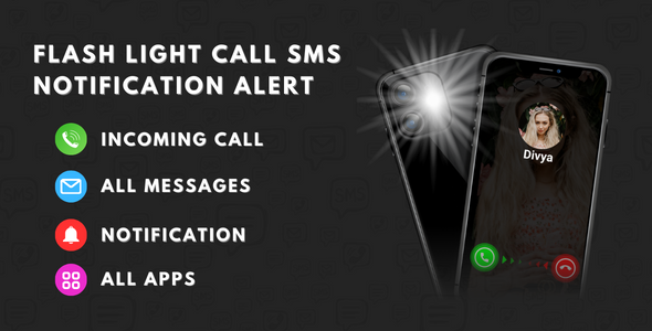 Flash Light Call SMS Notification Alert Android - CodeCanyon Item for Sale