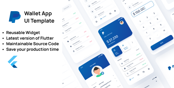 Wallet App UI Template - Flutter - CodeCanyon Item for Sale
