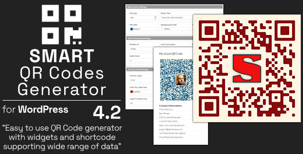 Smart QR Codes Generator - Plugin for WordPress - CodeCanyon Item for Sale