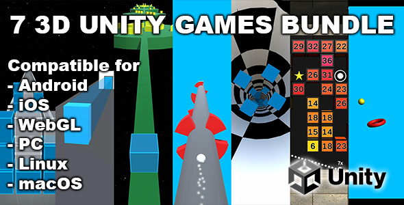 7 3D Games Bundle - Unity Source Code - CodeCanyon Item for Sale
